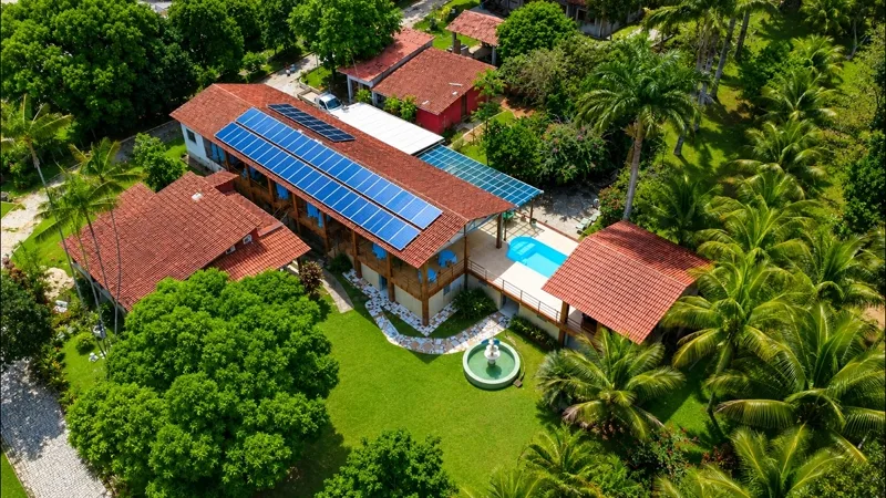 Prévia do vídeo institucional: vista aérea da chácara